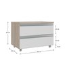 gabinete banheiro rodinhas joia 60cm 02 gavetas madeirado branco cotas
