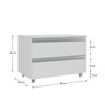 gabinete banheiro rodinhas joia 60cm 02 gavetas branco inteiro costas