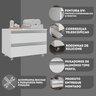 gabinete banheiro rodinhas joia 60cm 02 gavetas branco inteiro diferencial
