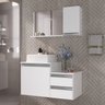 conjunto gabinete banheiro cross 80 branco ambientada