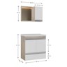 conjunto gabinete banheiro fox 60cm madeirado branco cotas