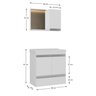 conjunto gabinete banheiro fox 60cm branco cotas