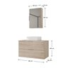 conjunto gabinete banheiro rubi 80cm madeirado cotas