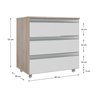 gabinete banheiro rodinhas joia 60cm 03 gavetas madeirado branco cotas