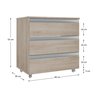 gabinete banheiro rodinhas joia 60cm 03 gavetas madeirado cotas