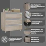gabinete banheiro rodinhas joia 60cm 03 gavetas madeirado diferencial