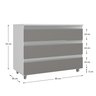 gabinete banheiro rodinhas joia 80cm 03 gavetas branco cinza cotas