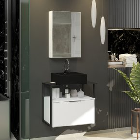 urbe branco vidro preto pia preta