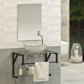 glass preto pia transparente