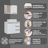conjunto gabinete banheiro virtus 60cm branco inteiro sem vidro 7 diferencial