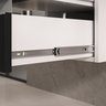conjunto gabinete banheiro virtus 60cm branco preto 5 detalhe corredica