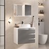 conjunto gabinete banheiro virtus 60cm branco inteiro sem vidro 1 ambientada
