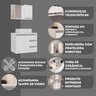 conjunto gabinete banheiro virtus 60cm branco inteiro diferencial