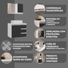 conjunto gabinete banheiro virtus 60cm branco preto 7 diferencial