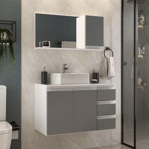 prisma 80 cm branco e cinza 1 ambientada