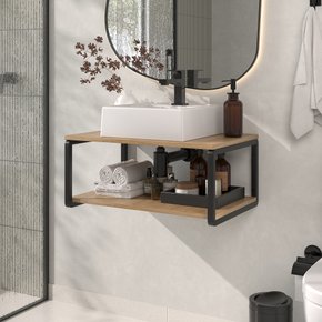 gabinete flex amadeirado escuro e cuba branca 1 ambientada