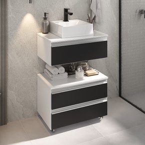 creta 60 cm gabinete cuba branco e preto 1 ambientada