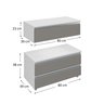 creta 80 cm gabinete branco e cinza 3 cotas