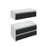creta 80 cm gabinete branco e preto 2 f i sem decoracao