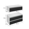 creta 80 cm gabinete branco e preto 3 cotas