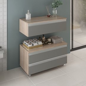 creta 80 cm gabinete amadeirado e cinza 1 ambientada