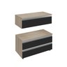creta 80 cm gabinete amadeirado e preto 2 f i sem decoracao