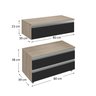 creta 80 cm gabinete amadeirado e preto 4 cotas