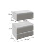 creta 60 cm gabinete branco e cinza 3 cotas