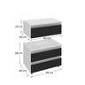creta 60 cm gabinete branco e preto 3 cotas