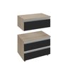 creta 60 cm gabinete amadeirado e preto 2 f i sem decoracao