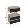 creta 60 cm gabinete amadeirado e preto 3 cotas