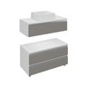 creta 80 cm gabinete cuba branco e cinza 1 f i sem decoracao