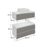 creta 80 cm gabinete cuba branco e cinza 3 cotas