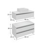creta 80 cm gabinete cuba branco 3 cotas