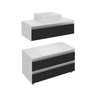 creta 80 cm gabinete cuba branco e preto 1 f i sem decoracao
