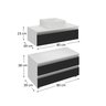 creta 80 cm gabinete cuba branco e preto 3 cotas