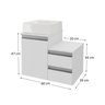 cross 60cm gabinete e cuba branco 3 cotas