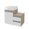 cross 60cm gabinete e cuba amadeirado branco 2 f i sem decoracao