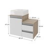 cross 60cm gabinete e cuba amadeirado branco 3 cotas