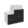 nivus 60 cm gabinete cuba branco e preto 1 f i sem decoracao