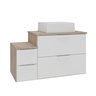 nivus 80cm gabinete cuba amadeirado e branco 2 sem decoracao