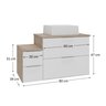 nivus 80cm gabinete cuba amadeirado e branco 3 cotas