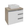 prisma 60 cm gabinete cuba amadeirado e branco 1 f i sem decoracao
