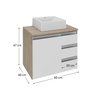 prisma 60 cm gabinete cuba amadeirado e branco 3 cotas