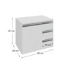 prisma 60 cm gabinete branco 3 cotas