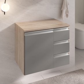 prisma 60 cm gabinete amadeirado e cinza 1 ambientada