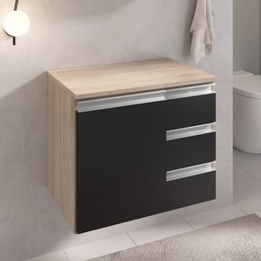 prisma 60 cm gabinete amadeirado e preto 1 ambientada