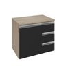 prisma 60 cm gabinete amadeirado e preto 2 f i sem decoracao