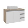 prisma 80 cm gabinete cuba amadeirado e branco 2 f i sem decoracao