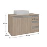 prisma 80 cm gabinete cuba amadeirado 3 cotas